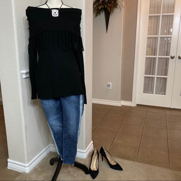 7 for all mankind blue skinny denim cropped tuxedo striped jeans Size 24 - Picture 9 of 15